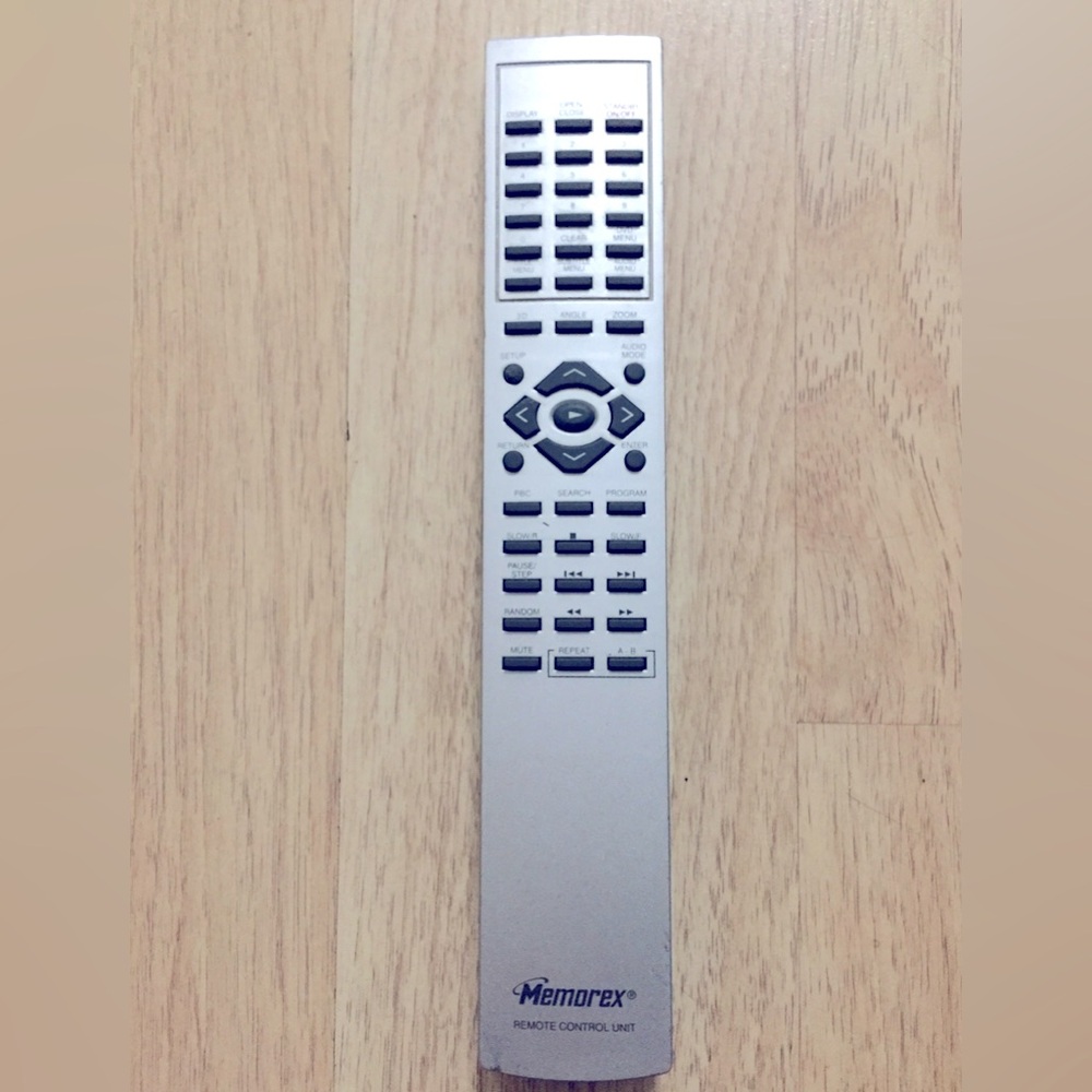 Memorex DVD Remote Control Unit Silver